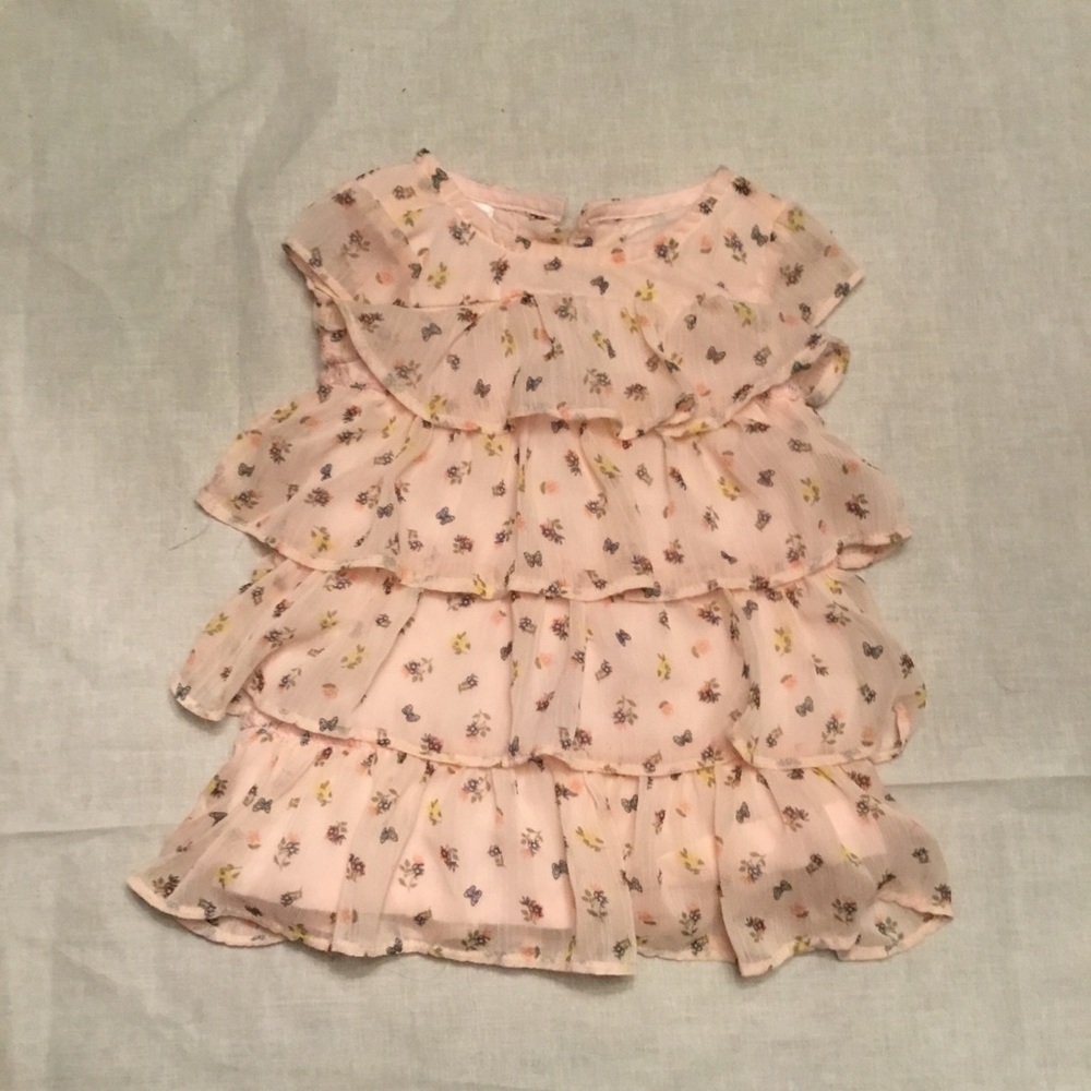 Little Wonders Pink Ruffles Dress, Size 3 To 6 MOs